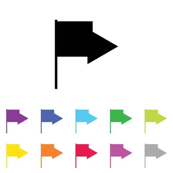 Icono ilustrado en una matriz de colores sobre un fondo blanco  - — Vector de stock