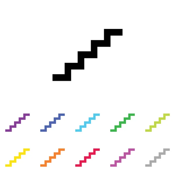Icono ilustrado en una matriz de colores sobre un fondo blanco  - — Archivo Imágenes Vectoriales