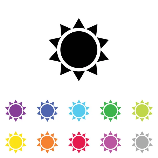 Ícone ilustrado em uma variedade de cores em um fundo branco  - — Vetor de Stock