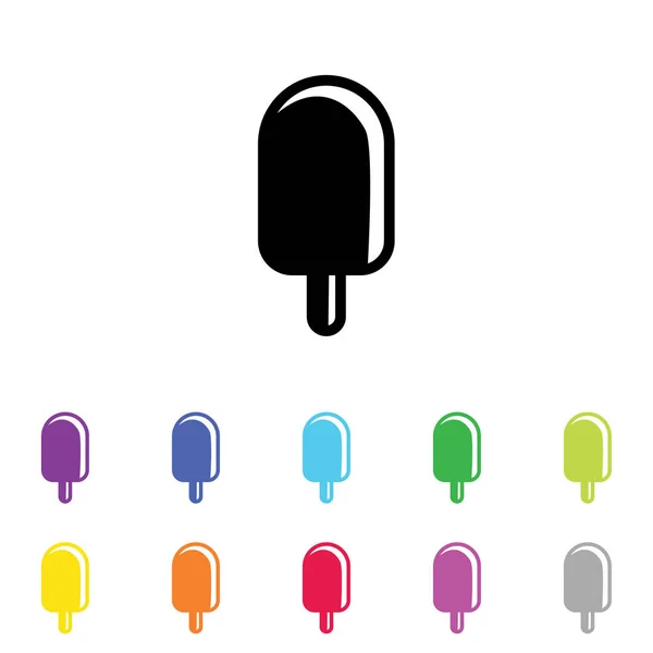 Ilustrované ikony v poli barev na bílém pozadí - — Stockový vektor