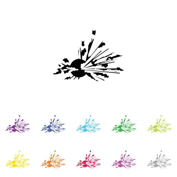 Icône illustrée dans une gamme de couleurs sur fond blanc  - — Image vectorielle
