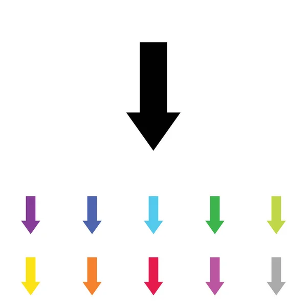 Beyaz Arka Plan'da bir dizi renkte Resimli Simge - — Stok Vektör