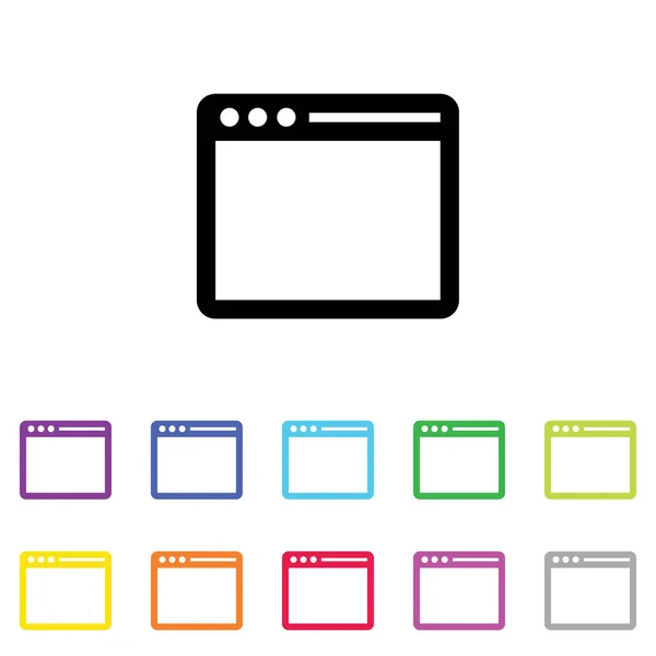 Illusztrált ikon egy tömbben a színek a fehér háttér - — Stock Vector