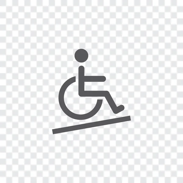 Resimli Simge Arka Planda İzole - Tekerlekli Sandalye Accessibl — Stok Vektör