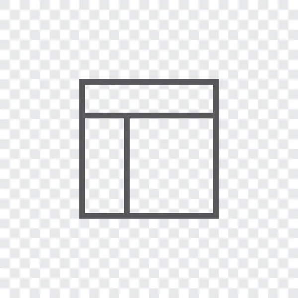 Icono ilustrado aislado en un fondo - Web Wireframe Split — Archivo Imágenes Vectoriales