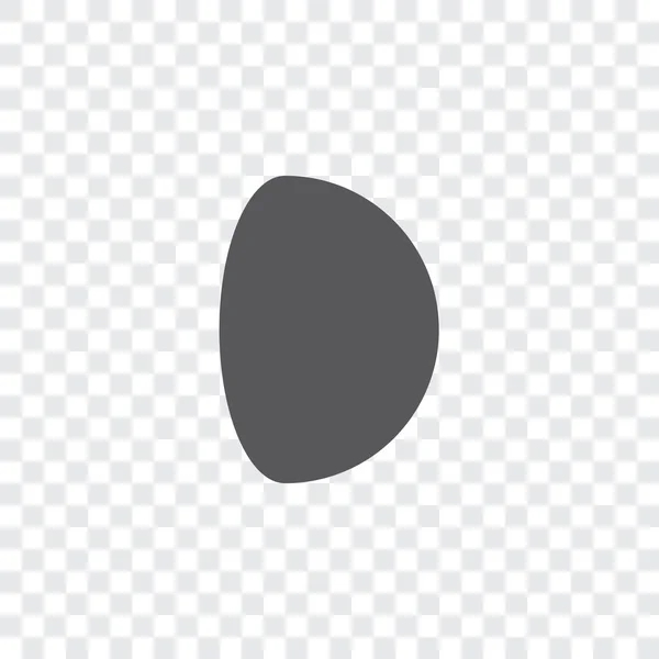 Icône illustrée isolée sur un fond - Lune gibbeuse croissante — Image vectorielle