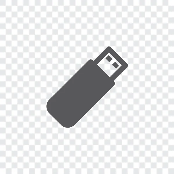Icône illustrée isolée sur un fond - Clé USB — Image vectorielle