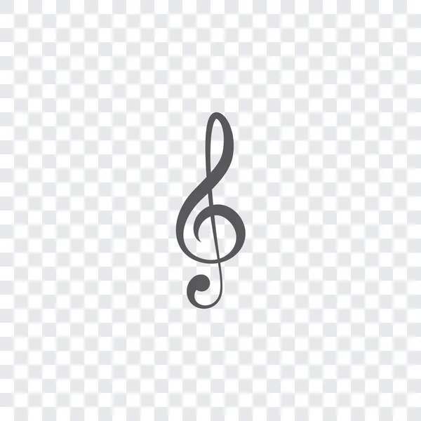 Ilustrowana ikona izolowane na tle-TREBLE Clef — Wektor stockowy