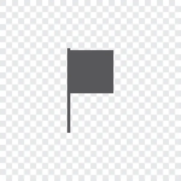 Ícone ilustrado isolado em fundo - Bandeira quadrada — Vetor de Stock