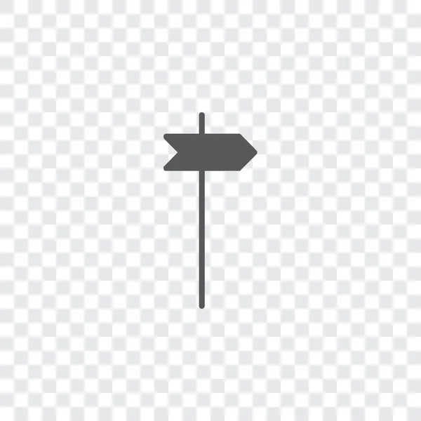 Ícone ilustrado isolado em um fundo - Poste de sinal à direita — Vetor de Stock