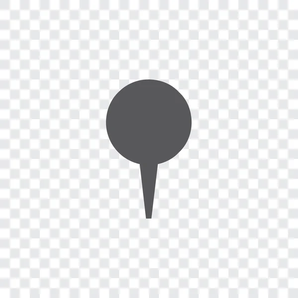 Icono ilustrado aislado sobre un fondo - Pequeño puntero de mapa — Vector de stock