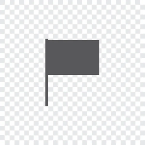 Ícone Ilustrado Isolado em Fundo - Bandeira Retangular — Vetor de Stock