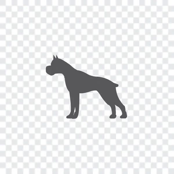 Icono ilustrado aislado sobre fondo - Pitbull Guard Dog — Archivo Imágenes Vectoriales