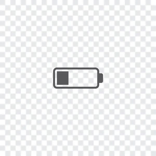 Icône illustrée isolée sur un fond - Batterie faible — Image vectorielle