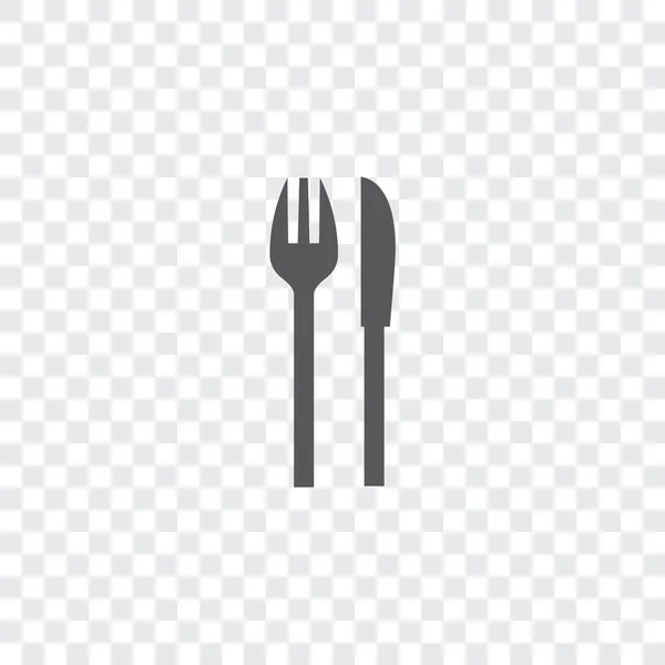 Icona illustrata isolata su sfondo - Coltello e forchetta — Vettoriale Stock