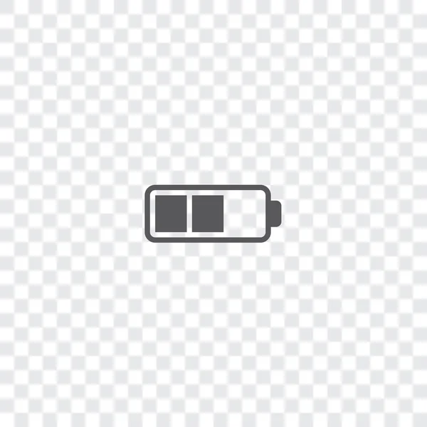 Icône illustrée isolée sur un fond - Demi-batterie — Image vectorielle