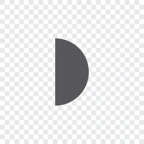 Icona illustrata isolata su uno sfondo - Primo Quarto di Luna — Vettoriale Stock