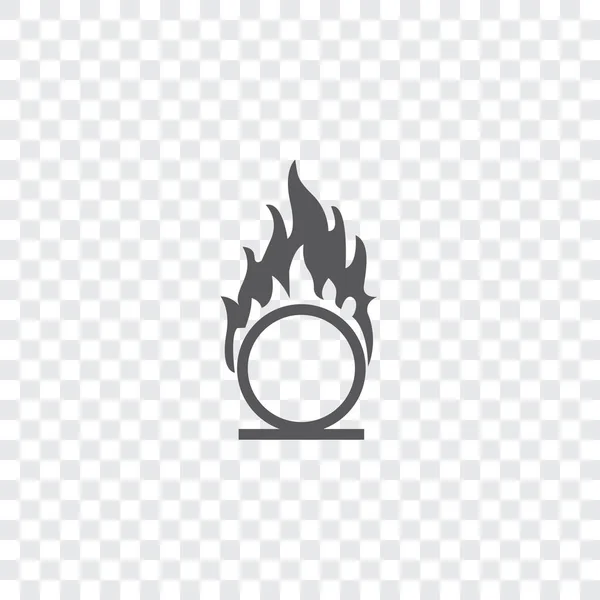 Ілюстрована ікона ізольована на тлі - екстремальна спека і вогонь — стоковий вектор