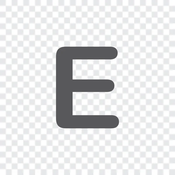Illustriertes Symbol isoliert auf einem Hintergrund - e — Stockvektor