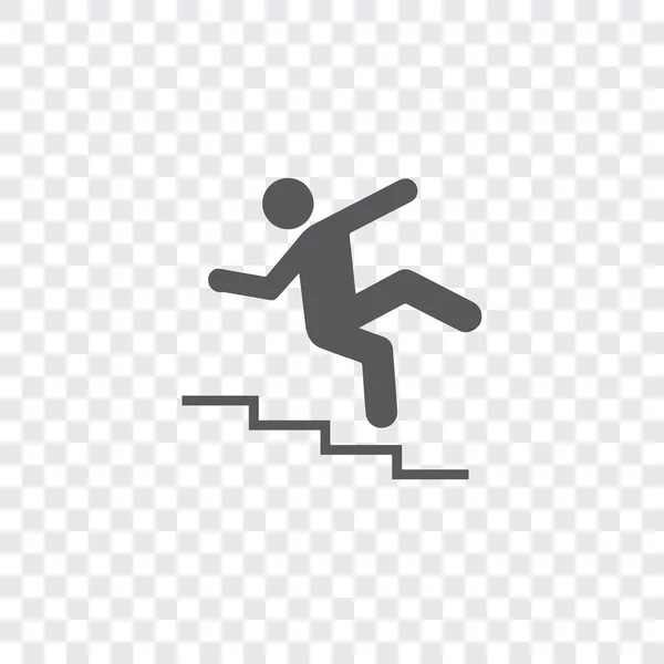 Icono ilustrado aislado sobre un fondo - Escaleras de peligro — Vector de stock