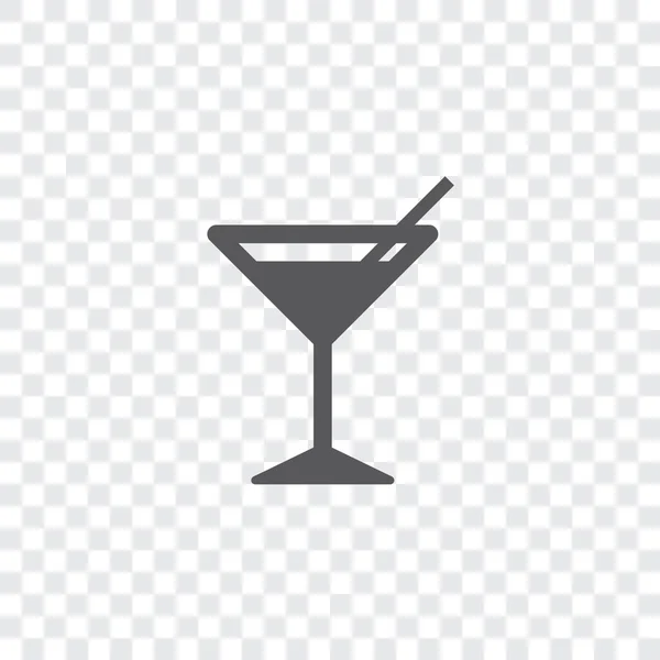 Icône illustrée isolée sur un fond - Cocktail — Image vectorielle