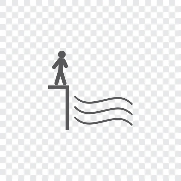Icona illustrata isolata su uno sfondo - Attenzione all'acqua — Vettoriale Stock