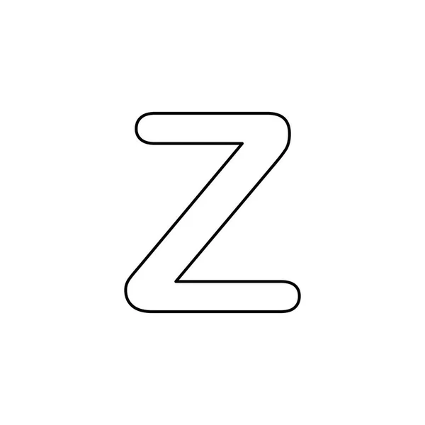 Icono ilustrado aislado sobre un fondo - Z — Vector de stock