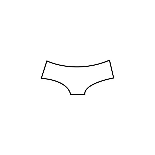 Ícone ilustrado isolado em um fundo - Cuecas das mulheres — Vetor de Stock