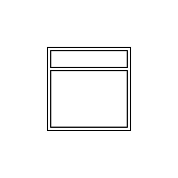 Ícone ilustrado isolado em um fundo - Web Wireframe Split — Vetor de Stock