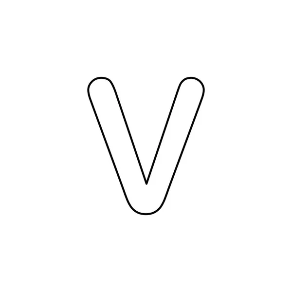 Ілюстрована ікона ізольована на тлі - V — стоковий вектор