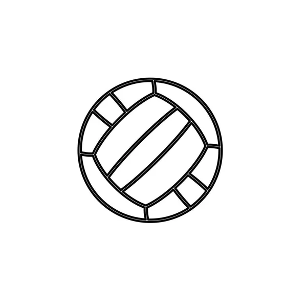 Icono ilustrado aislado sobre un fondo - Volley Ball — Vector de stock