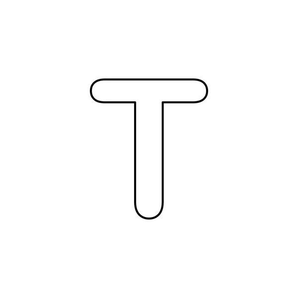 Ілюстрована ікона ізольована на тлі - T — стоковий вектор