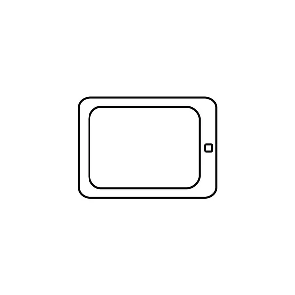 Icono ilustrado aislado en un fondo - Tablet Computer — Archivo Imágenes Vectoriales