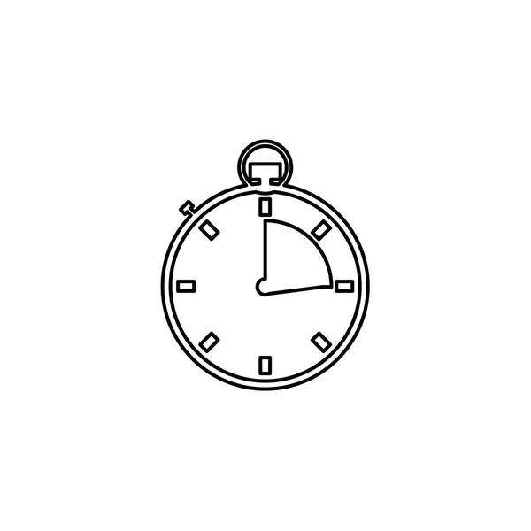 Icono ilustrado aislado en un fondo - Stopwatch Quarter Co — Vector de stock