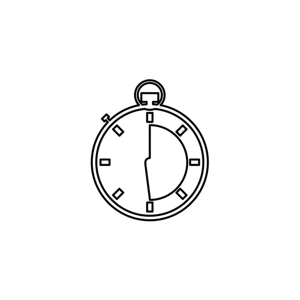 Ícone Ilustrado Isolado em Fundo - Cronômetro Meio Compl — Vetor de Stock