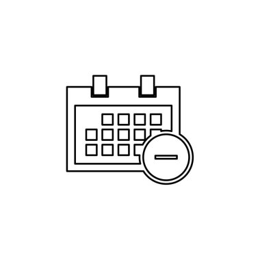 Resimli Simge Arka Planda İzole - Kare Takvim Remo