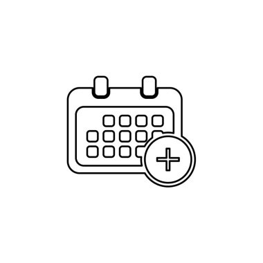 Resimli Simge Arka Planda Yalıtılmış - Yuvarlak Takvim Ekle