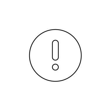 Resimli Simge Arka Planda İzole - Yuvarlak Ünlem Ma