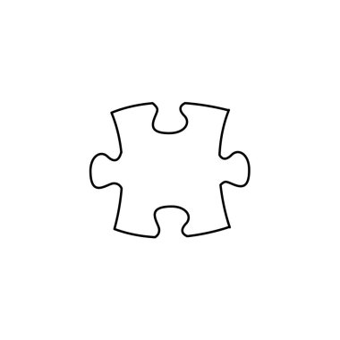 Resimli Simge Arka Planda İzole - Puzzle Piece