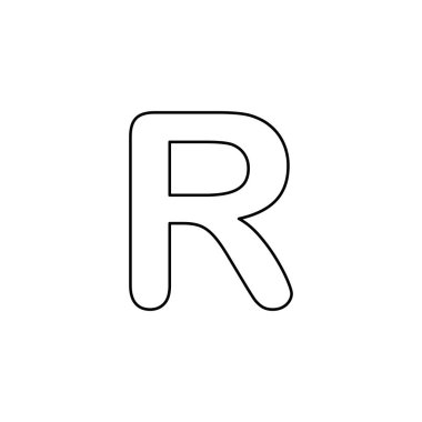 Resimli Simge Arka Planda İzole - R