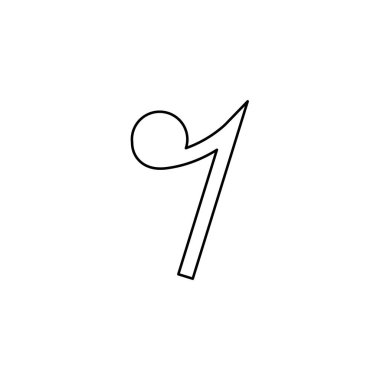 Resimli Simge Arka Planda İzole - Quaver Rest