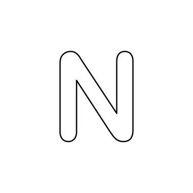 Resimli Simge Arka Planda İzole - N