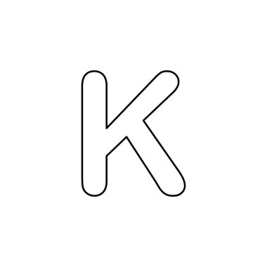 Resimli Simge Arka Planda İzole - K