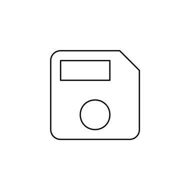 Resimli Simge Arka Planda İzole - Büyük Disket