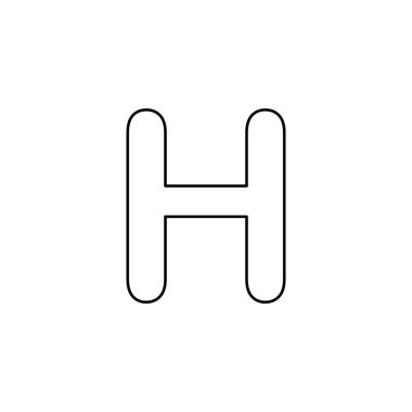 Resimli Simge Arka Planda İzole - H