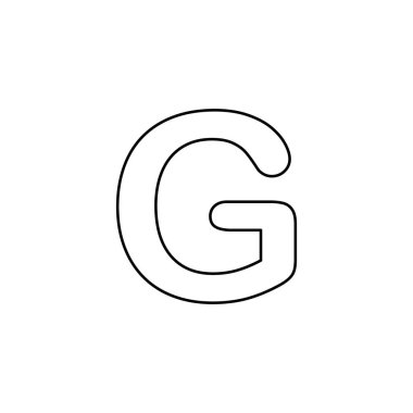 Resimli Simge Arka Planda İzole - G