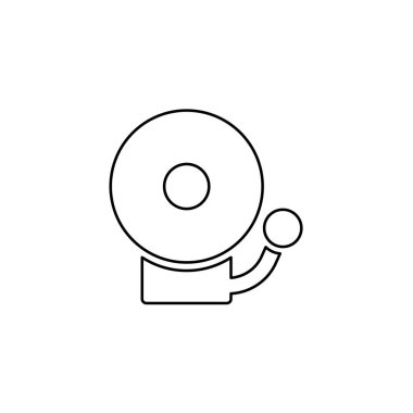 Resimli Simge Arka Planda İzole - Yangın Alarm Zili