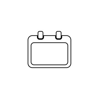 Resimli Simge Arka Planda İzole - Boş Yuvarlak Calend