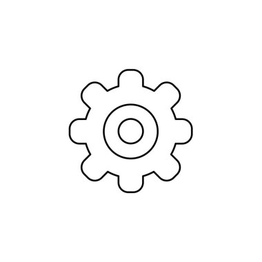 Resimli Simge Arka Planda İzole - Dişli