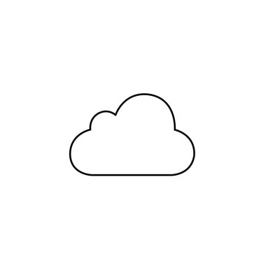 Resimli Simge Arka Planda İzole - Bulut